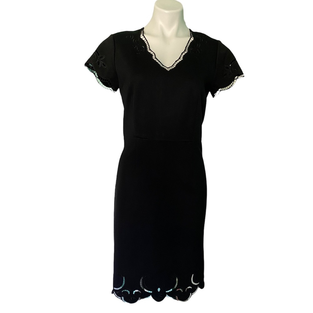Embroidered Cap Sleeve Dress - Picture 3 of 5